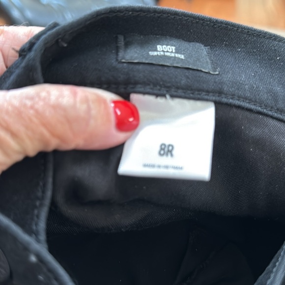 Black Super High Rise Bootcut Jeans. Size 8R - Picture 4 of 4